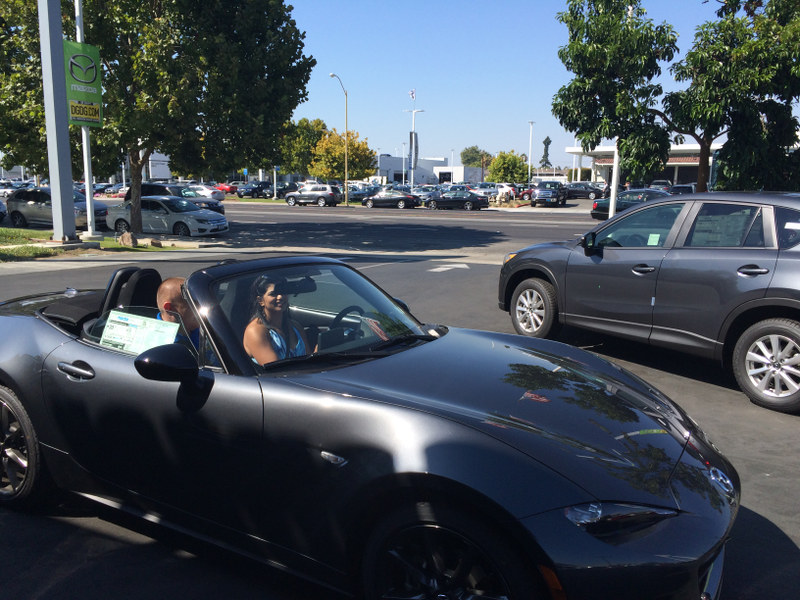 Returning from a successful ND Miata test drive
